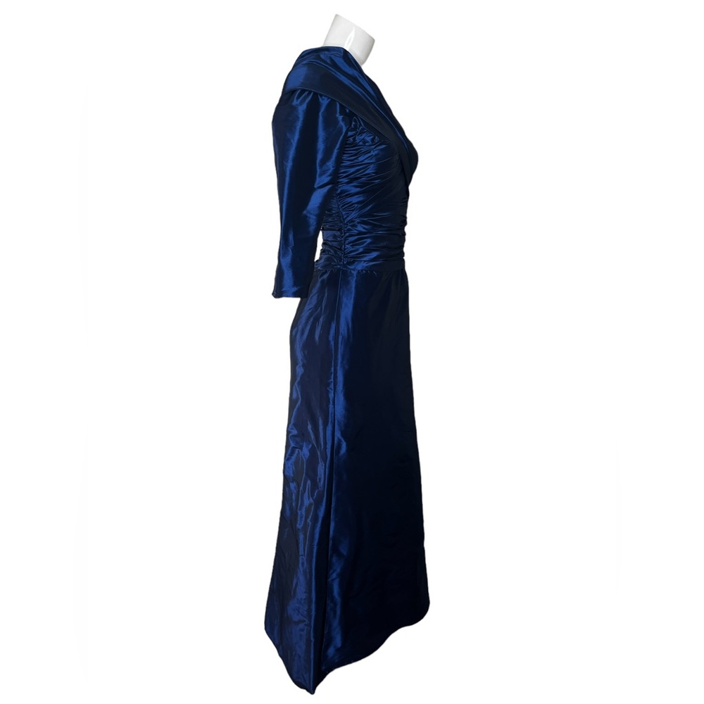 Rickie Freeman TERI JON Royal Blue Off Shoulder Gown 2 - Picture 10 of 14